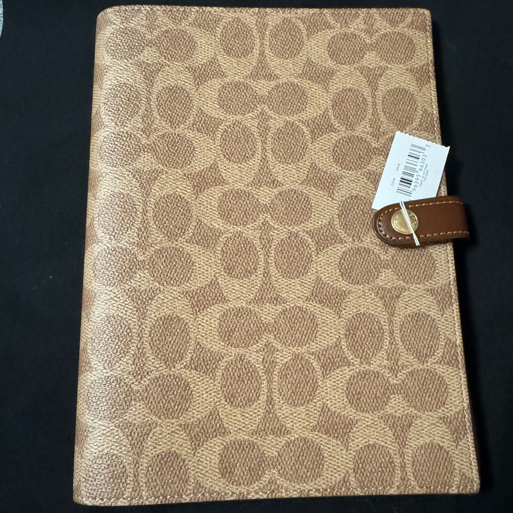 Coach Signature Journal Cover NWT